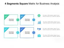 4 segments square matrix for business analysis