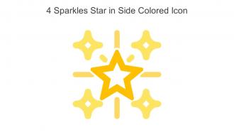 4 Sparkles Star In Side Colored Icon In Powerpoint Pptx Png And Editable Eps Format