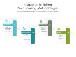 4 squares exhibiting brainstorming methodologies