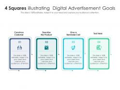 4 squares illustrating digital advertisement goals