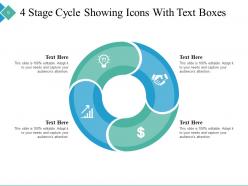 4 Stage Cycle Arrows Process Technology Growth Icons Planning