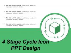 4 stage cycle icon ppt design