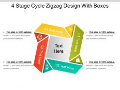 4 stage cycle zigzag design with boxes