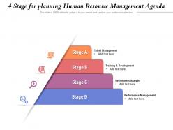 4 stage for planning human resource management agenda