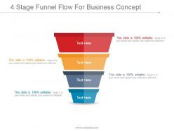 4 stage funnel flow for business concept powerpoint images