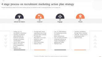 4 Stage Process On Recruitment Marketing Action Plan Strategy