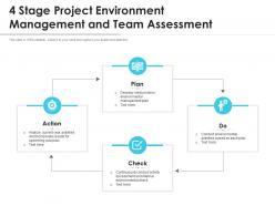 4 stage project environment management and team assessment