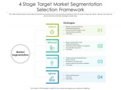 4 stage target market segmentation selection framework