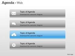 4 staged agenda topic display diagram 0214
