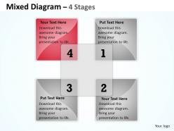 4 staged business mixed diagram