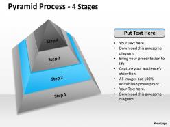 4 staged pyramid with top view