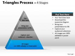 4 staged triangle for business process flow
