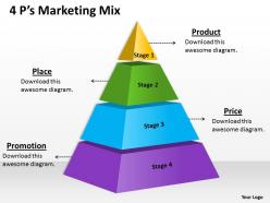 4 staged triangular business diagram