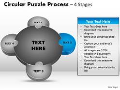 4 Stages Circular Diagram Puzzle Process 8