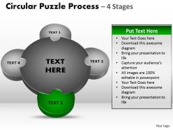 4 Stages Circular Diagram Puzzle Process 8