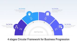 4 Stages Circular Framework For Business Progression Infographic Powerpoint Template