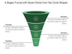 4 stages funnel with seven points from top circle shaped