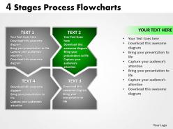 4 stages process flowcharts