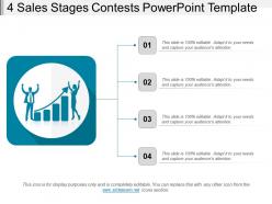 4 Stages Sales Contests Powerpoint Template