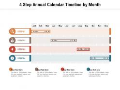 4 step annual calendar timeline by month