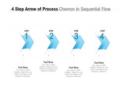 4 step arrow of process chevron in sequential flow