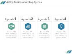 4 step business meeting agenda example ppt presentation