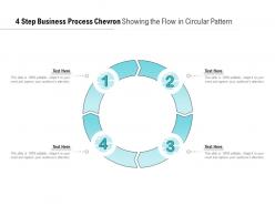 4 step business process chevron showing the flow in circular pattern