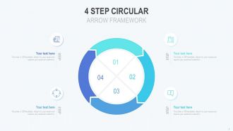 4 Step Circular Arrow Framework Infographic Powerpoint Template