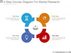 4 step circular diagram for market research sample of ppt presentation