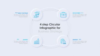 4 Step Circular Infographic For Business Strategy Infographic Powerpoint Template