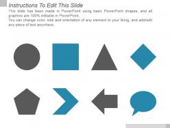4 step circular with silhouettes for department functions ppt slide