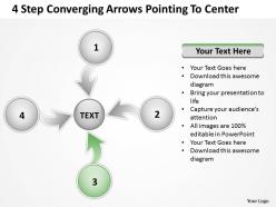 4 step converging arrows poiting to center charts and powerpoint templates