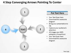 4 step converging arrows poiting to center charts and powerpoint templates