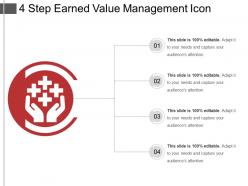 4 step earned value management icon