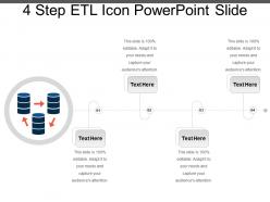 4 step etl icon powerpoint slide