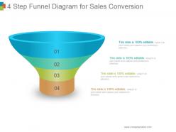 4 step funnel diagram for sales conversion powerpoint ideas