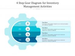 4 Step Gear Diagram For Inventory Management Activities Infographic Template