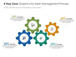 4 Step Gear Graphics For Asset Management Process Infographic Template