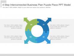 4 step interconnected business plan puzzle piece ppt model