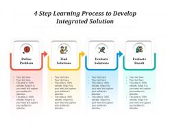 4 Step Learning Process To Develop Integrated Solution