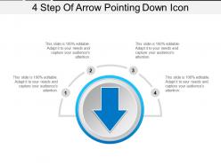 4 step of arrow pointing down icon