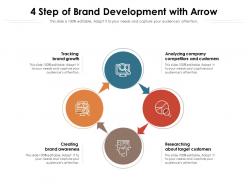 4 step of brand development with arrow