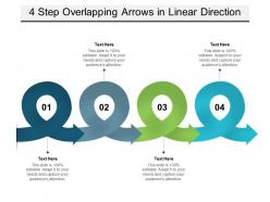 4 step overlapping arrows in linear direction