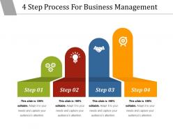 4 Step Process For Business Management Powerpoint Templates