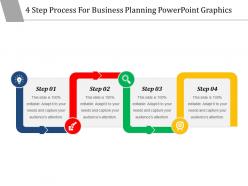 4 step process for business planning powerpoint graphics