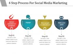 4 Step Process For Social Media Marketing Powerpoint Show