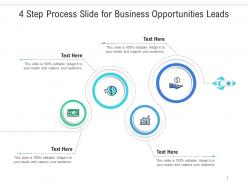 4 step process slide for business opportunities leads infographic template