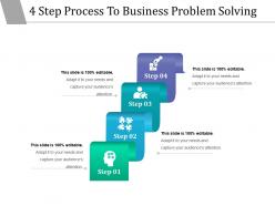 4 step process to business problem solving powerpoint slide