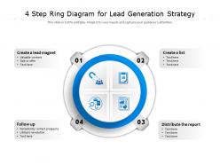 4 Step Ring Diagram For Lead Generation Strategy