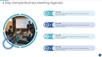 4 step sample business meeting agenda infographic template